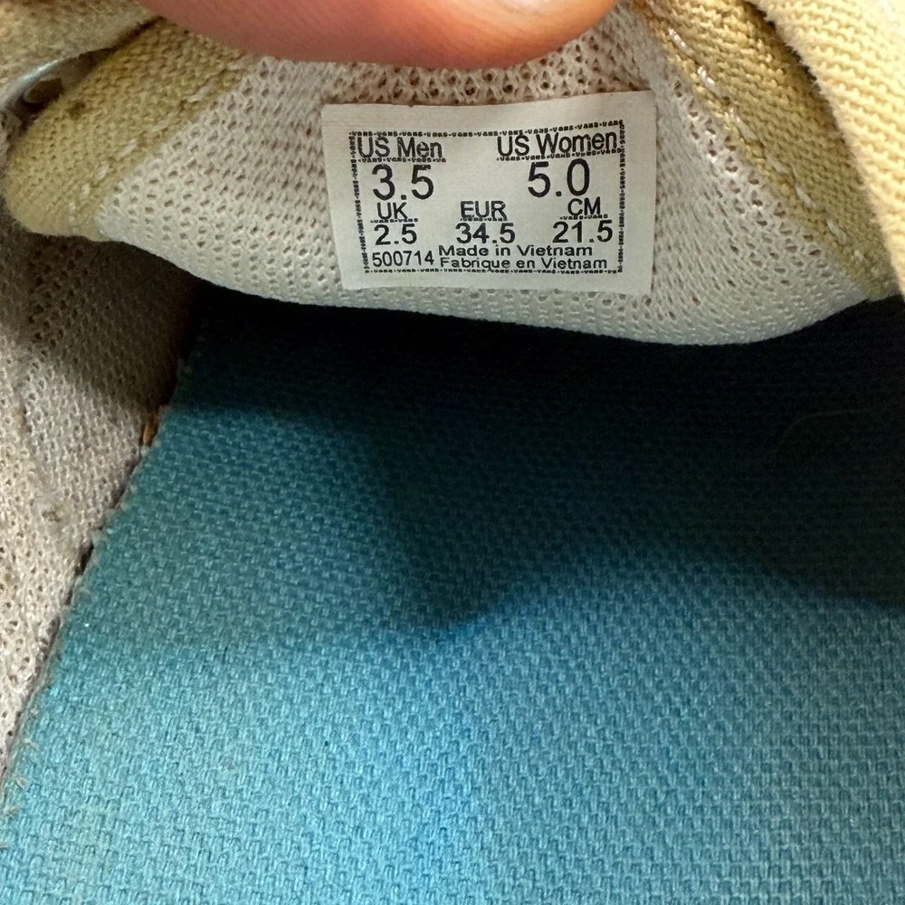 Size 3.5M/5W Vans One Piece Authentic Nami Straw Hat Crew Unisex Sneakers 500714